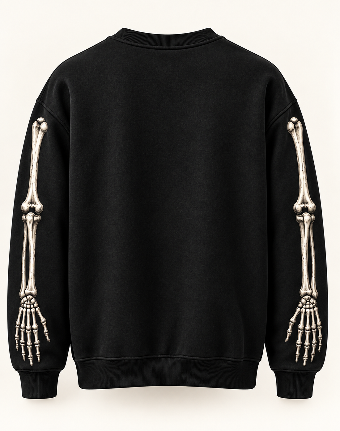 Bare Bones Anatomy Crewneck black sweatshirt skeleton sleeve artwork product detail